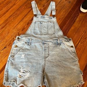 Denim Overalls Shorts
